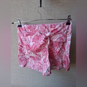 SHEIN Pink and White Paisley Shorts
